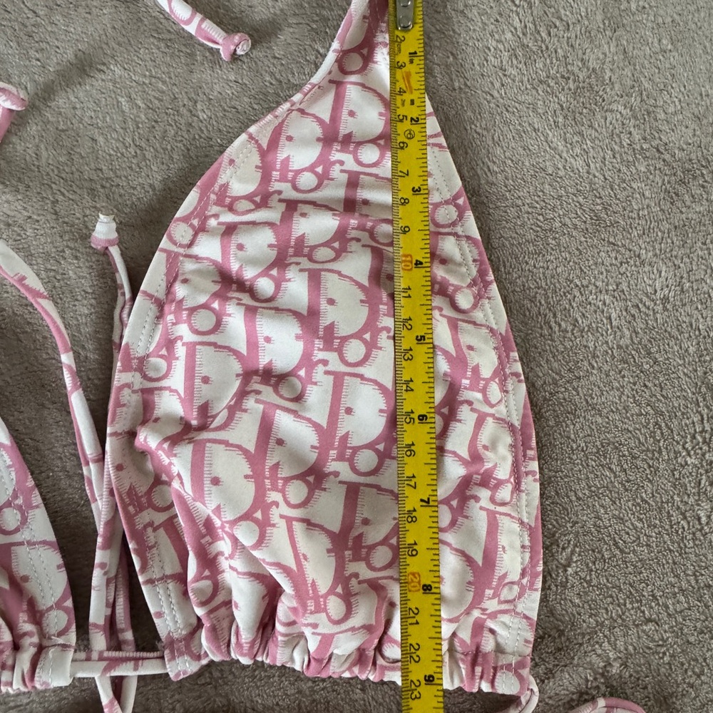 Dior Pink Monogram Patterned Bikini Set Medium - Picture 5 of 10